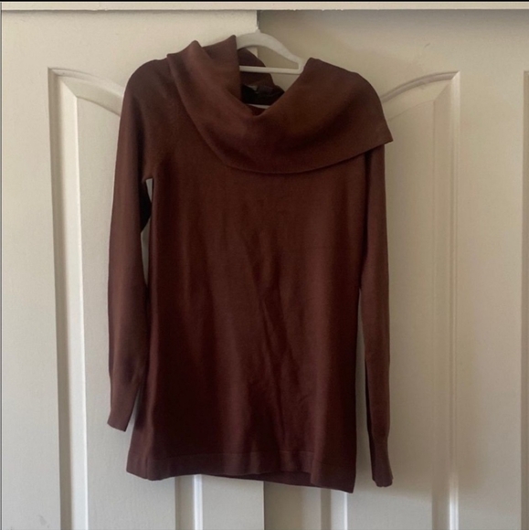 French Connection Chocolate Brown Cowl Neck Sweater. Size L - Picture 1 of 8